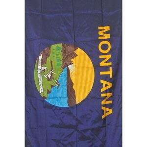 State of Montana Indoor Pennant Banner Flag - 100% Poly - Approx 30"x55" - EUC
